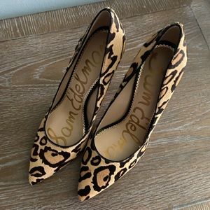 Sam Edelman leopard print high heel shoes